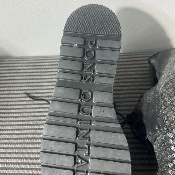 Pons Quintana  Brown Platform Woven Braided Shoes Sneakers - Picture 4 of 4